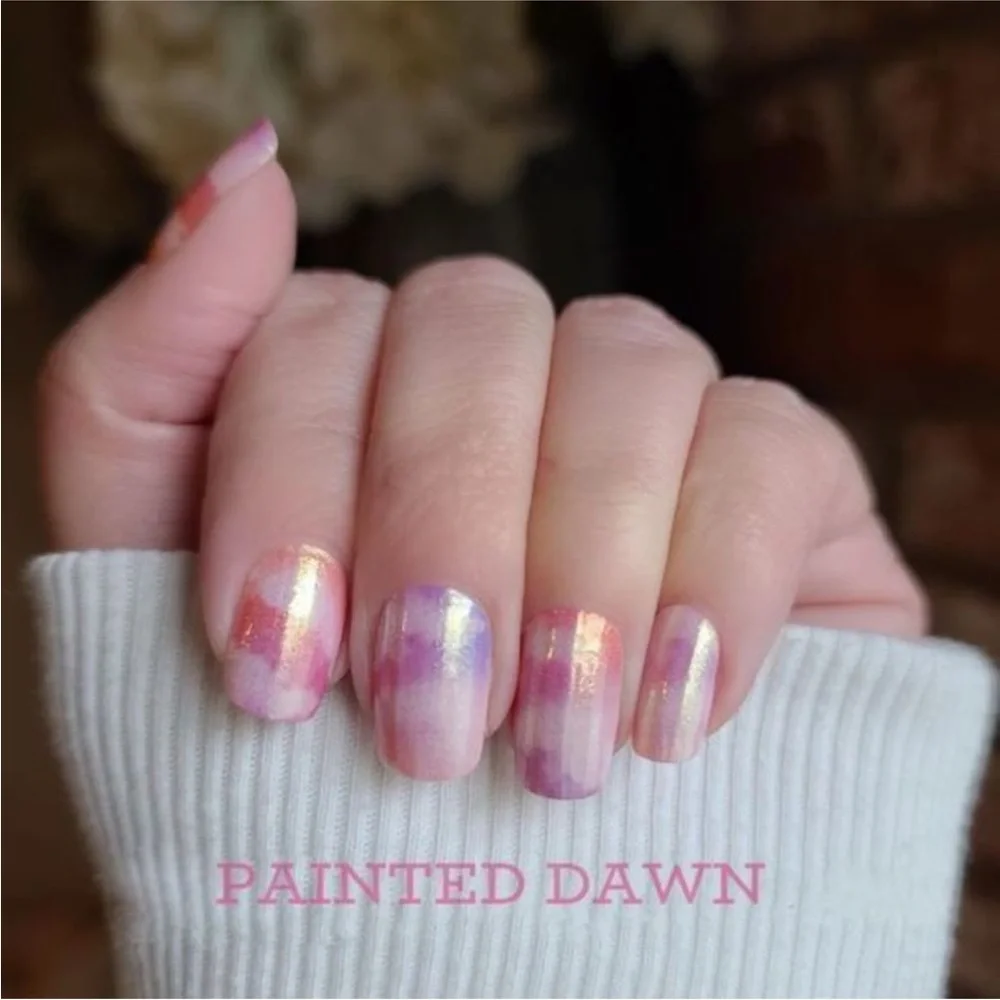 *Retired* Color Street: Painted Dawn | Pastel Pink Clouds Watercolor Purple - Picture 8 of 12